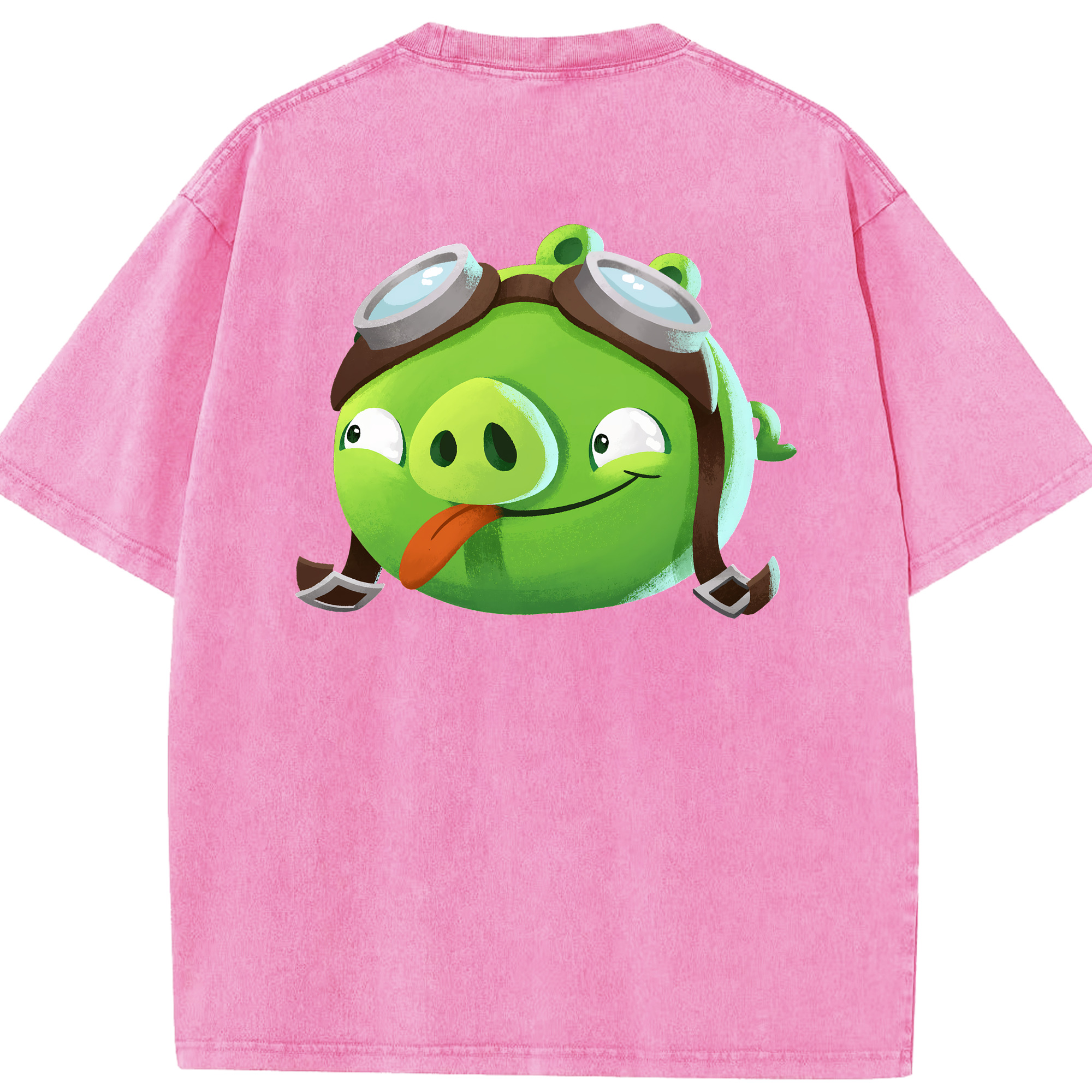 （画像用） Angry Birds アングリーバード 綿100% ヴィンテージ風 半袖Tシャツ（背面プリント）